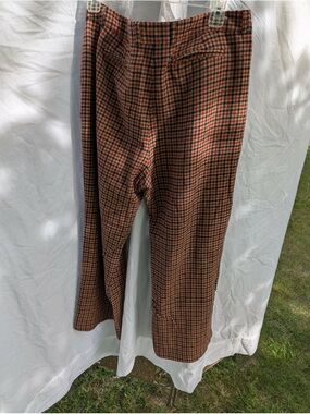 Boden Orange and Black Plaid Chinos
